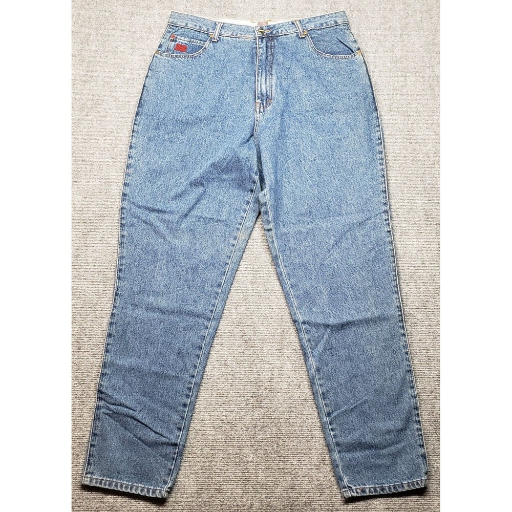 Vintage Marisa Canvas Mom Jeans Womens Size 16 Blue Cotton Solid High Rise New